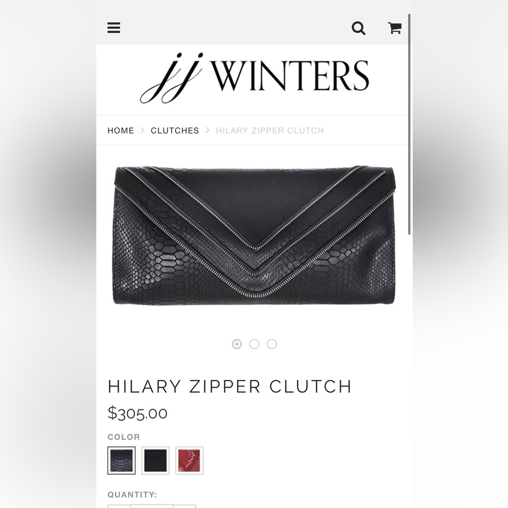 JJ Winters Leather Clutch